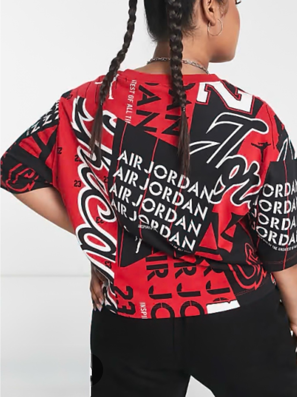 Jordan Heritage Collage Graphic Crop Ladies’ Tee  • Size Large
